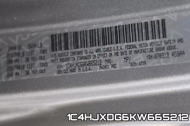 1C4HJXDG6KW665212 фото 2