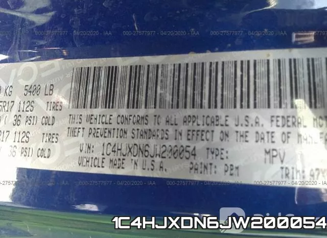 1C4HJXDN6JW200054 фото 10
