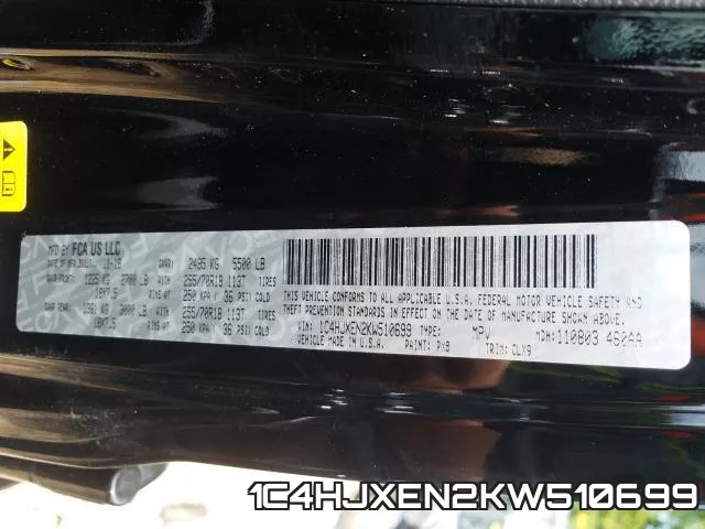 1C4HJXEN2KW510699 фото 2