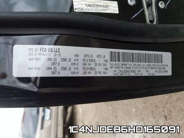 1C4NJDEB6HD165091 фото 2