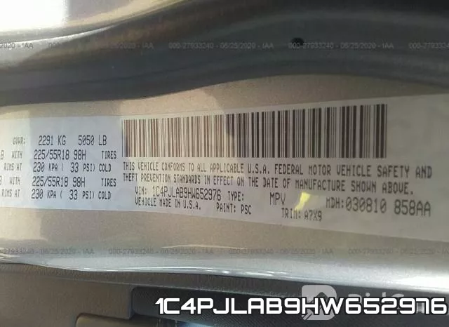 1C4PJLAB9HW652976 фото 10