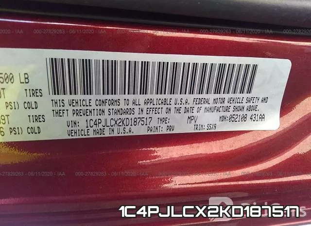 1C4PJLCX2KD187517 фото 10