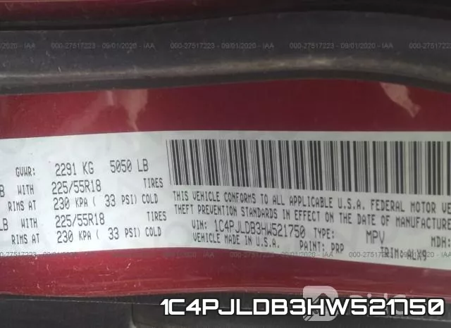 1C4PJLDB3HW521750 фото 10