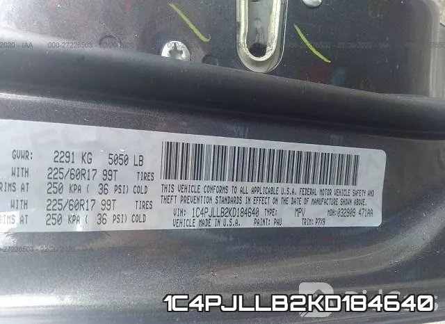 1C4PJLLB2KD184640 фото 10