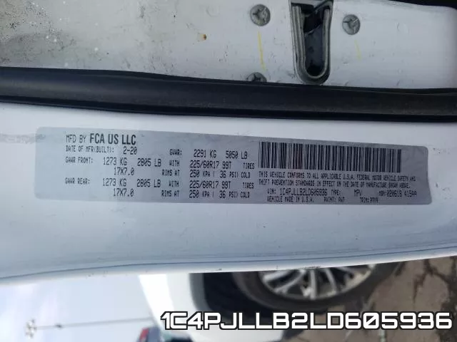 1C4PJLLB2LD605936 фото 2