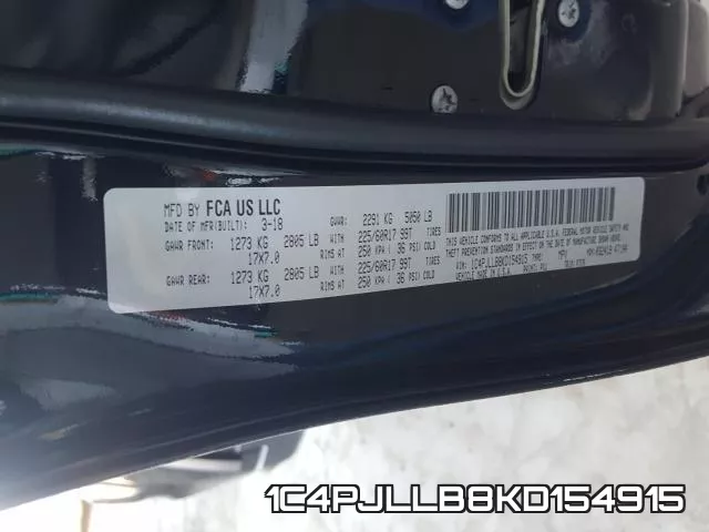 1C4PJLLB8KD154915 фото 2