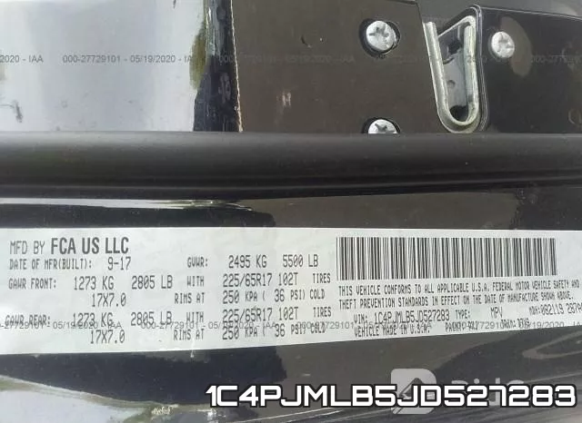 1C4PJMLB5JD527283 фото 10