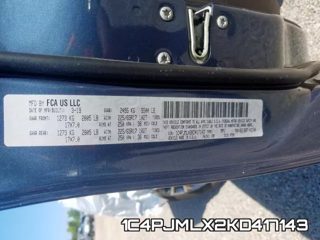 1C4PJMLX2KD417143 фото 2