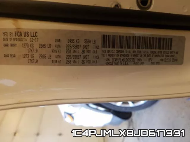 1C4PJMLX8JD617331 фото 2