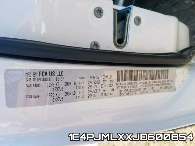 1C4PJMLXXJD600854 фото 2