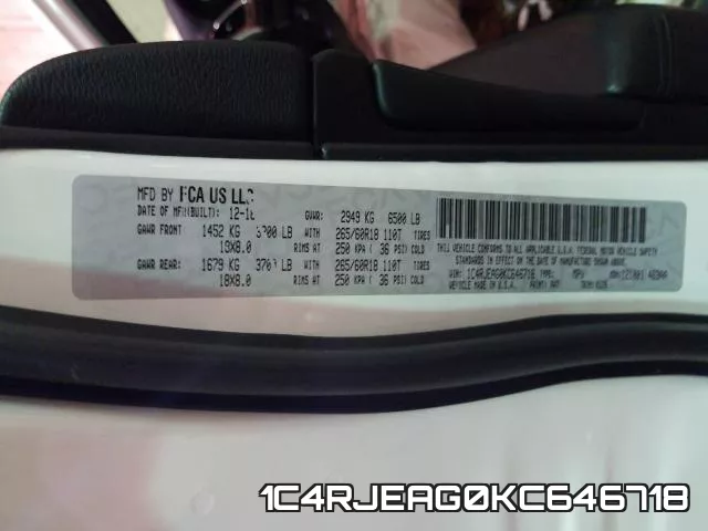 1C4RJEAG0KC646718 фото 2