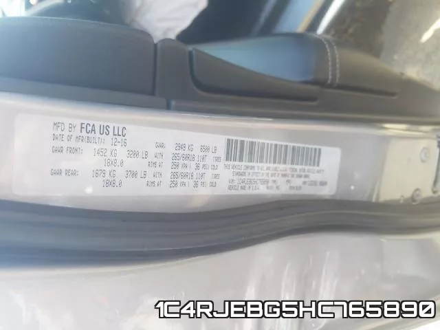 1C4RJEBG5HC765890 фото 2
