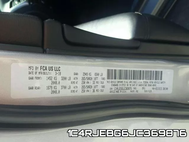 1C4RJEBG6JC369876 фото 2