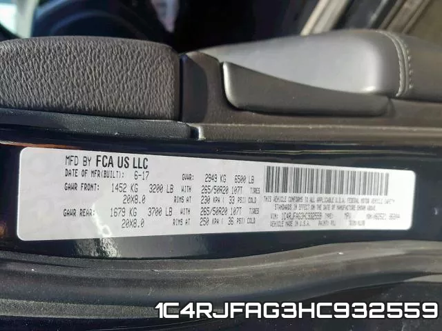 1C4RJFAG3HC932559 фото 2