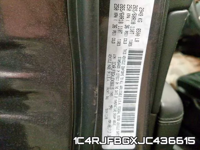 1C4RJFBGXJC436615 фото 2