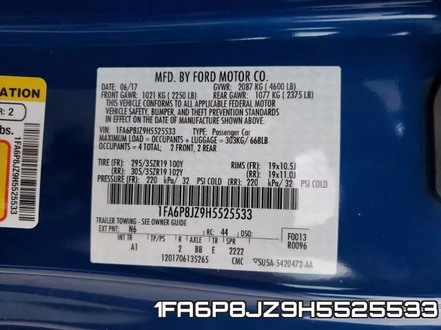 1FA6P8JZ9H5525533 фото 2