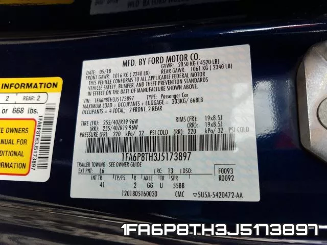 1FA6P8TH3J5173897 фото 2