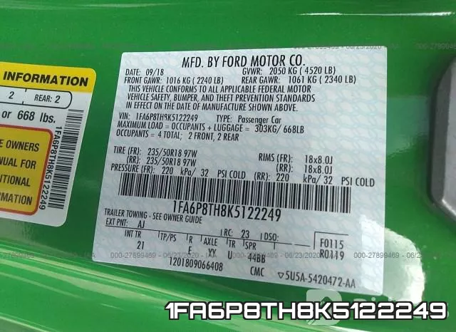 1FA6P8TH8K5122249 фото 10