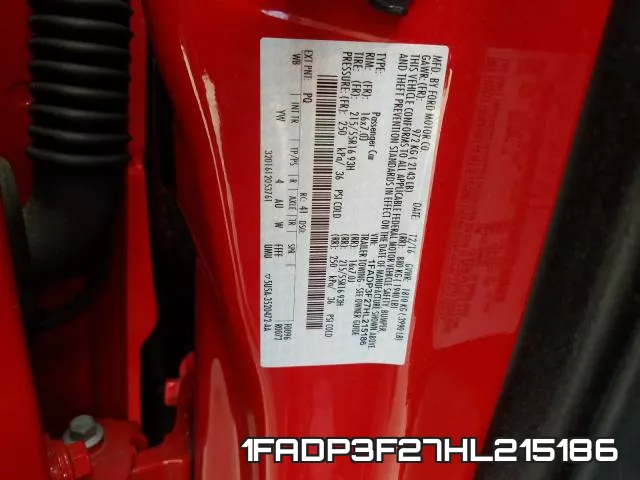 1FADP3F27HL215186 фото 2
