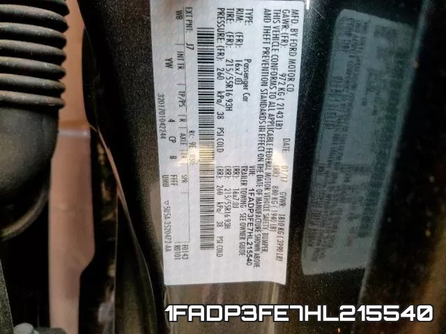 1FADP3FE7HL215540 фото 2