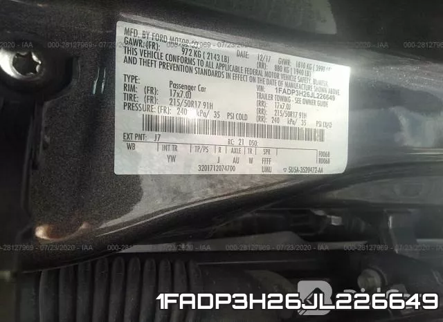 1FADP3H26JL226649 фото 10