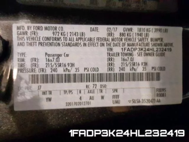 1FADP3K24HL232419 фото 2
