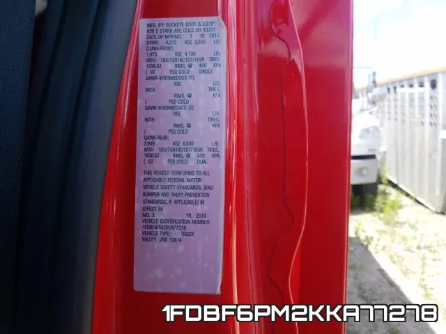 1FDBF6PM2KKA77278 фото 2