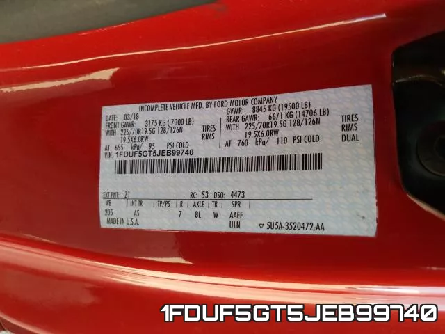 1FDUF5GT5JEB99740 фото 2