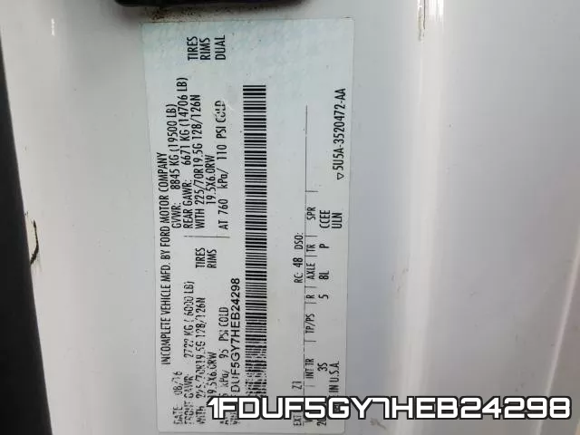 1FDUF5GY7HEB24298 фото 2