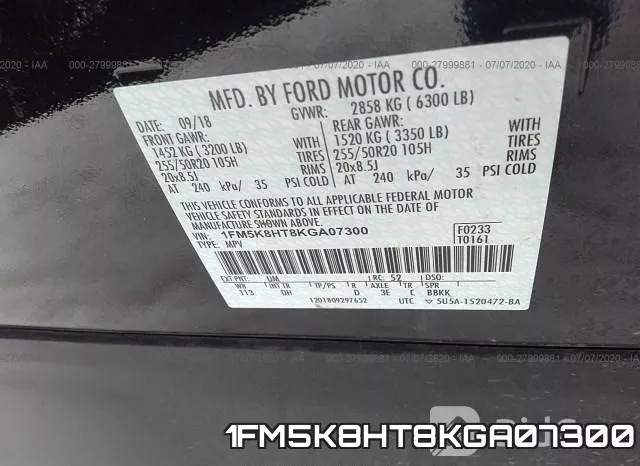 1FM5K8HT8KGA07300 фото 10