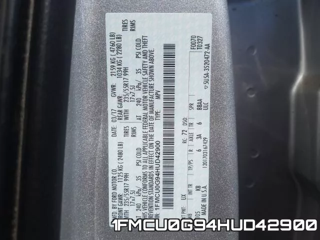 1FMCU0G94HUD42900 фото 2