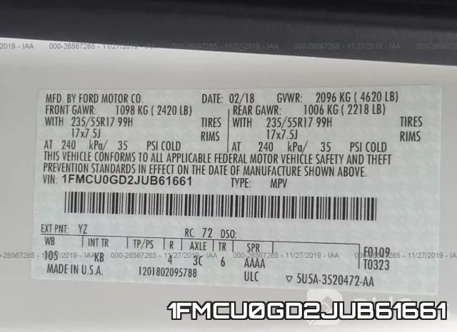 1FMCU0GD2JUB61661 фото 10