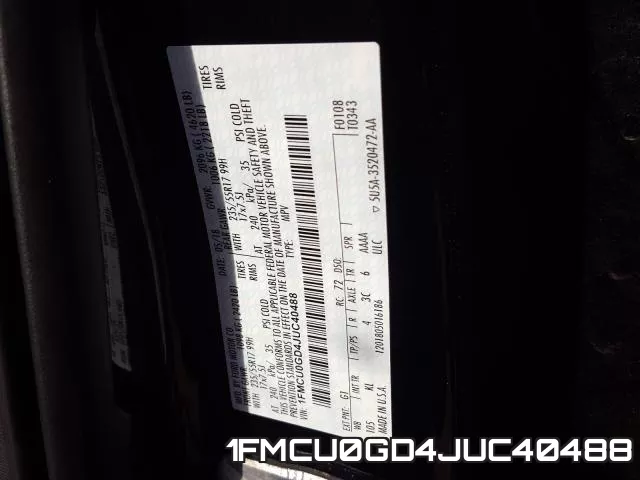 1FMCU0GD4JUC40488 фото 2