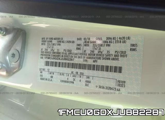 1FMCU0GDXJUB82287 фото 10