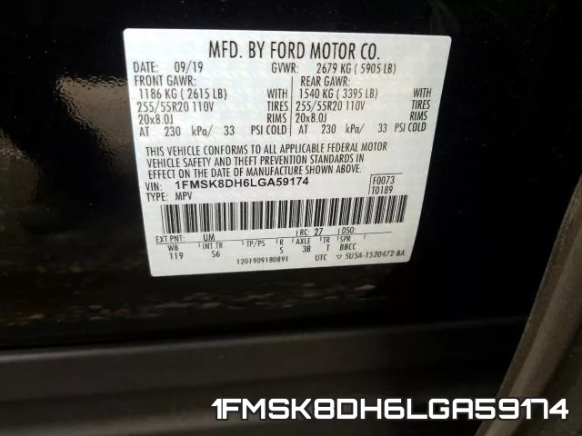 1FMSK8DH6LGA59174 фото 2