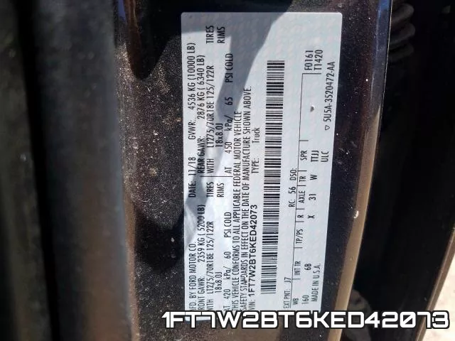 1FT7W2BT6KED42073 фото 2