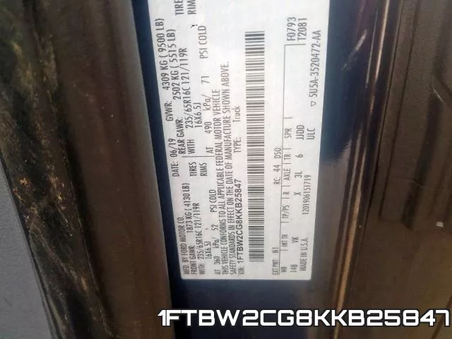 1FTBW2CG8KKB25847 фото 2