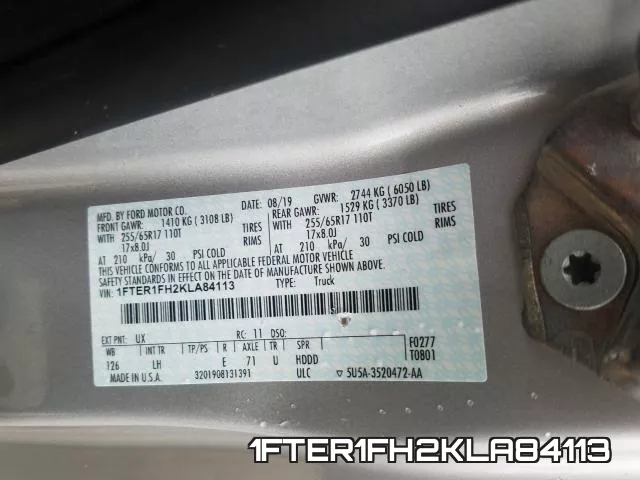 1FTER1FH2KLA84113 фото 2