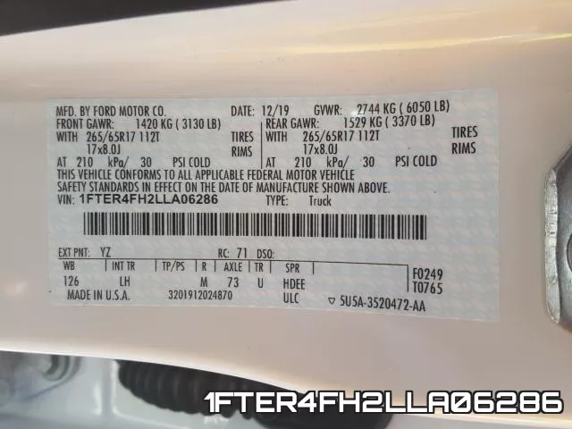 1FTER4FH2LLA06286 фото 2