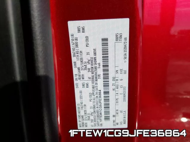 1FTEW1CG9JFE36864 фото 2
