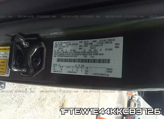 1FTEW1E44KKC83726 фото 10