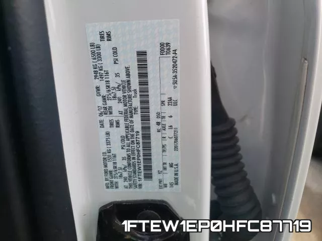 1FTEW1EP0HFC87719 фото 2