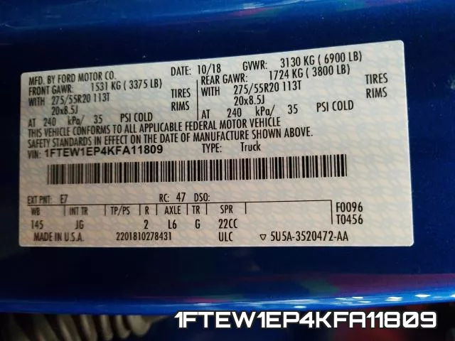 1FTEW1EP4KFA11809 фото 2