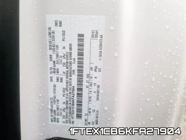 1FTEX1CB6KFA27904 фото 2
