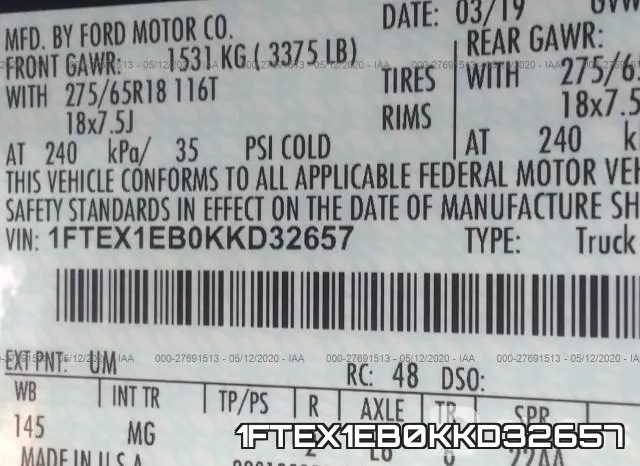 1FTEX1EB0KKD32657 фото 10