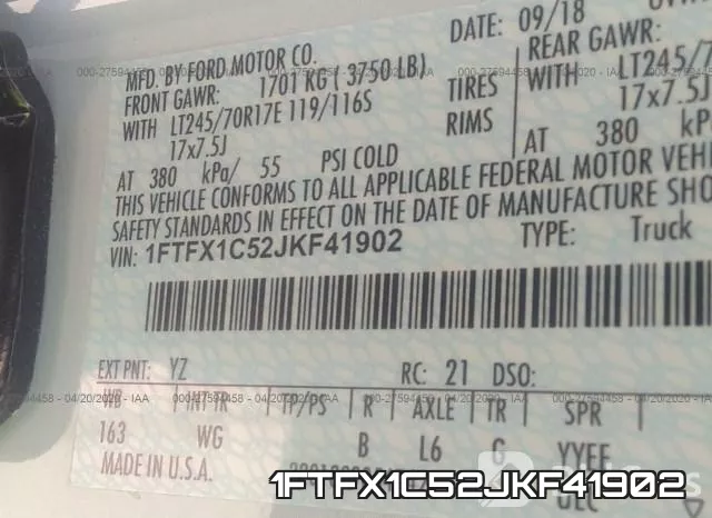 1FTFX1C52JKF41902 фото 10