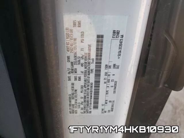 1FTYR1YM4HKB10930 фото 2