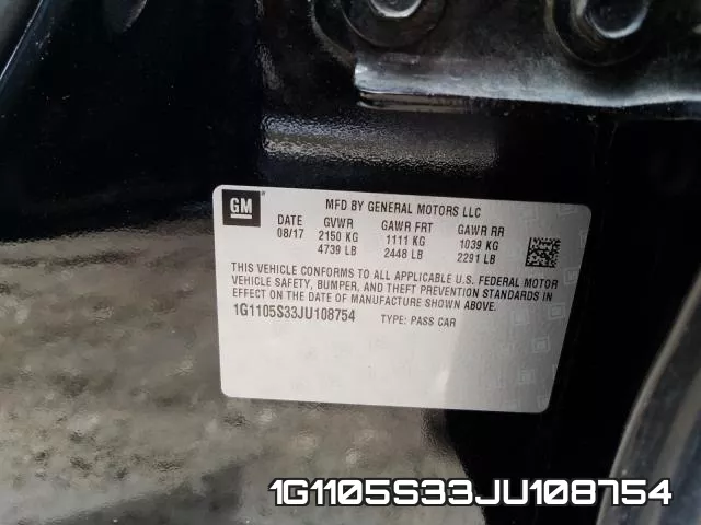 1G1105S33JU108754 фото 2
