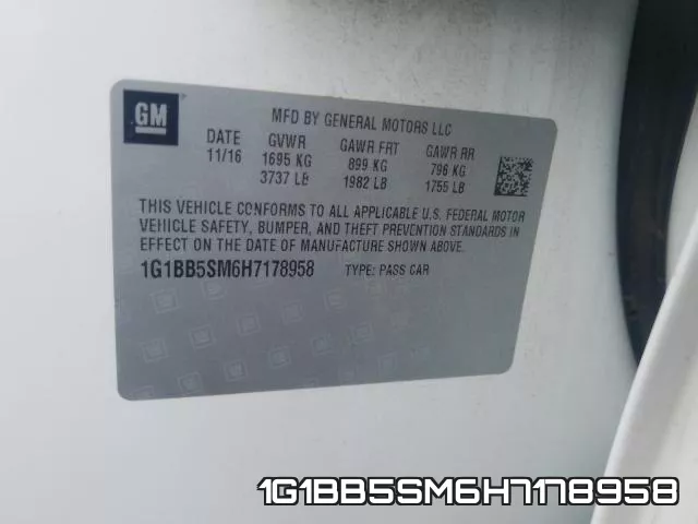 1G1BB5SM6H7178958 фото 2