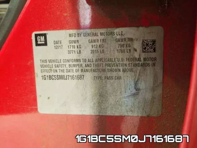 1G1BC5SM0J7161687 фото 2